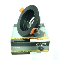 CATA CT-5224 Siyah Renk Pars Yuvarlak Spot Kasası - 1
