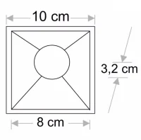 CATA CT-5230 Pars Beyaz Kare Spot Kasa - CATA (1)