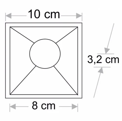 CATA CT-5230 Pars Beyaz Kare Spot Kasa - 2