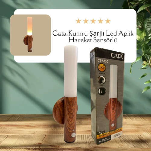 CATA CT-5250 1W 3200K Sensörlü Kumru Led Aplik 60 Lümen IP20 - 1