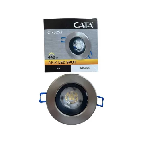 Cata CT-5252B 7W Beyaz Akik Led Armatür Saten - 1