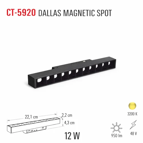 Cata CT-5920 12W Günışığı Dallas Magnetic Spot - 1