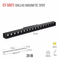 Cata CT-5921 24W Günışığı Dallas Magnetic Spot - 1