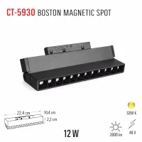 Cata CT-5930 12W Günışığı Boston Magnetic Spot - 1