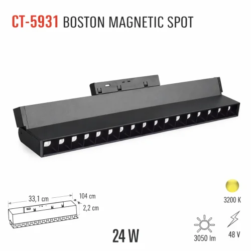 Cata CT-5931 24W Günışığı Boston Magnetic Spot - 1