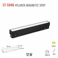 Cata CT-5940 12W Günışığı Atlanta Magnetic Spot - 1