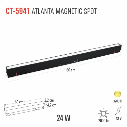 Cata CT-5941 24W Günışığı Atlanta Magnetic Spot - 1