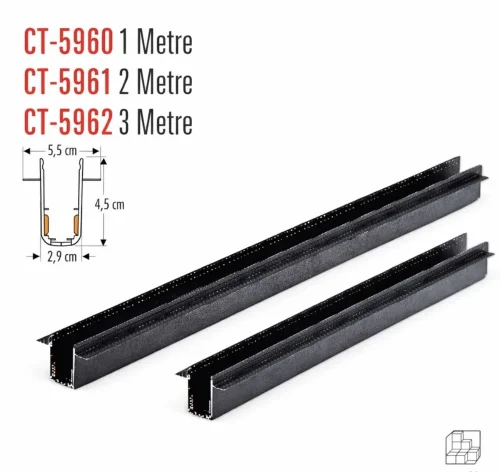 Cata CT-5960 Orlando Siyah Magnetic Ray 1 Metre - 1