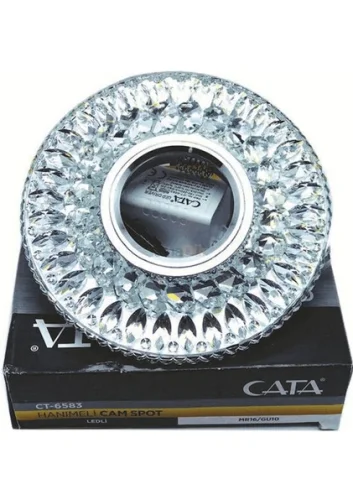 CATA CT-6583 Led Efektli Hanımeli Cam Spot Kasa - 2
