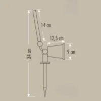 Cata CT-7310 7W 3200K Solar Led Bahçe Armatürü - 4