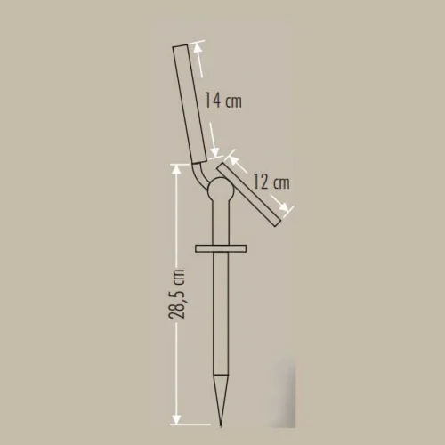 Cata CT-7320 18W 3200K Şarjlı Solar Bahçe Armatürü - 2
