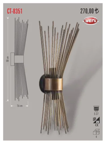 CATA CT-8351 Dekoratif Duvar Armatür - 2