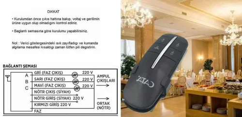 CATA CT-9115 3x1000W Aydınlatma Kumanda - 4