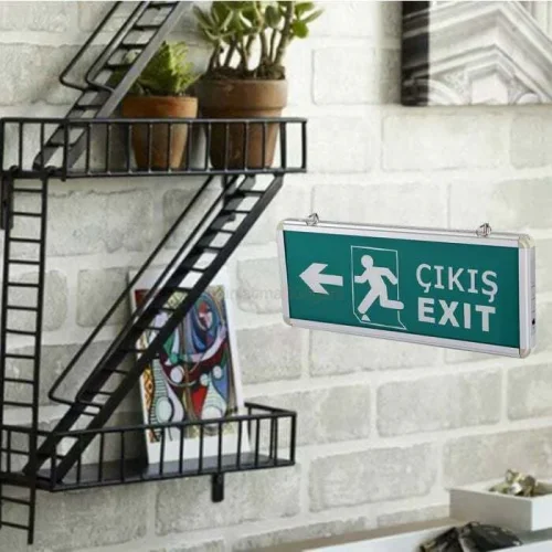 CATA CT-9170 3W Sola Çift Yönlü Led'li Acil Çıkış Armatürü 3 Saat Aydınlatma Süresi - 4