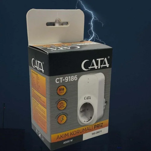 CATA CT-9186 4000W Akım Korumalı Priz - 2