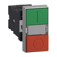 Schneider Electric XA2EW7L3741B5 Çift Başlı Buton, Plastik, Gömme Basmalı, 