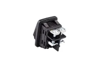 Emas A54B4Y11 30*22mm Siyah Gövde 2NO Işıklı Vidalı (0-I) Baskılı Yeşil A54 Serisi Anahtar - 2