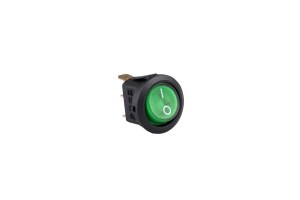 Emas A71B1Y11 20mm Siyah Gövde 1NO Işıklı Terminalli (0-I) Baskılı Yeşil A71 Serisi Anahtar 