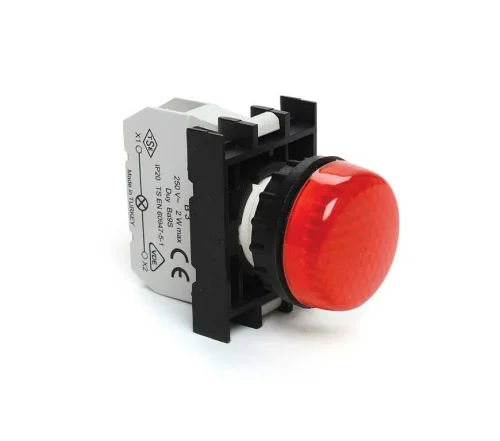 Emas B030XK Plastik Ba9S Duylu Kırmızı 22 mm Sinyal - 1