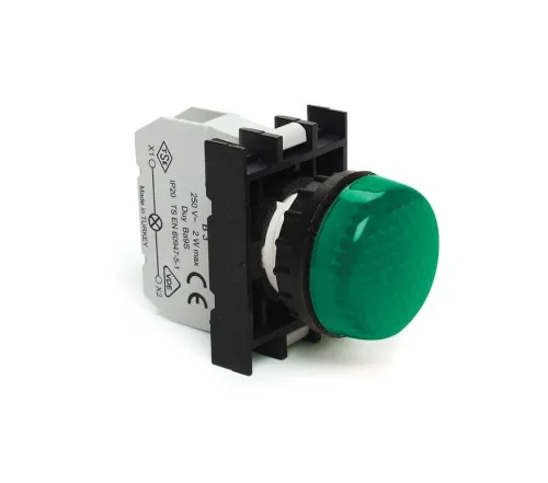 Emas B030XY Plastik Ba9S Duylu Yeşil 22 mm Sinyal - 1