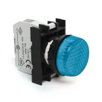 Emas B070XM Plastik LED'li 12-30V AC/DC Mavi 22 mm Sinyal - 1