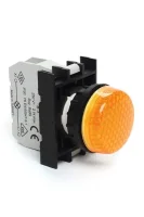Emas B0F0XS Plastik LED'li 110V AC/DC Sarı 22 mm Sinyal - 1