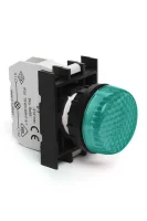 Emas B0Y0XY Plastik LED'li 100-230V AC Yeşil 22 mm Sinyal - 1