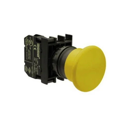 Emas B100MS Plastik 1NO Yaylı 40 mm Mantar Sarı 22 mm Buton - 1