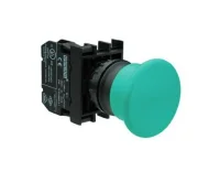 Emas B100MY Plastik 1NO Yaylı 40 mm Mantar Yeşil 22 mm Buton 