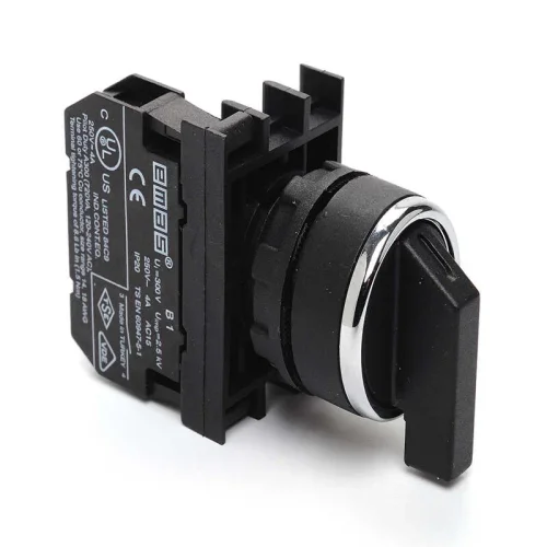 Emas B100S21 Plastik 1NO (0-I) 60° SeçiciDönüşlü 22 mm Buton - 1