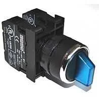 Emas B101SL30M Plastik 2NO (II-0-I) 60° Seçici Kalıcı Işıklı Mavi 22 mm Buton 