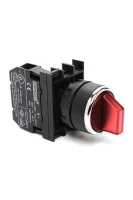 Emas B101SL31K Plastik 2NO (II-0-I) 60° Seçici Tek Dönüşlü Işıklı Kırmızı 22 mm Buton 