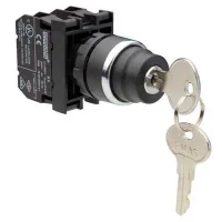 Emas B102AA30 Plastik 1NO+1NC (II-0-I) 60° Anahtarlı Kalıcı 0 Pozisyonunda Anahtarı Çıkan 22 mm Buton - 1