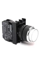 Emas B102HB Plastik 1NO+1NC Yaylı Çıkık Beyaz 22 mm Buton 