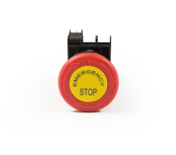 Emas B200EE Plastik 1NC Acil Stop 40 mm Çevirmeli Etiketli Kırmızı 22 mm Buton 