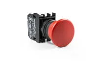 Emas B200MK Plastik 1NC Yaylı 40 mm Mantar Kırmızı 22 mm Buton - 1