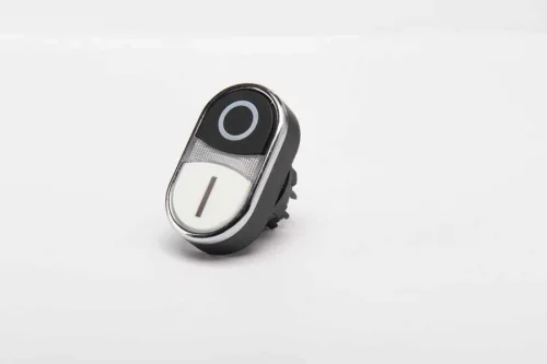 Emas BDK20HB Çiftli Düz Siyah-Beyaz Buton Kafası - 1