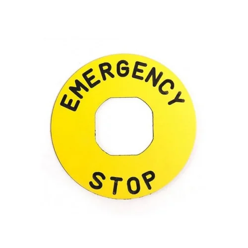 Emas BET60A (EMERGENCY STOP) Baskılı Etiket, Alüminyum - 1