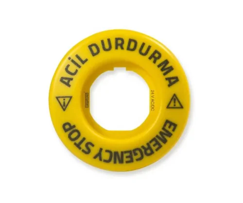 Emas BET60FLASH1 24V AC/DC Flash Yanar (EMERGENCY-ACİL DURDURMA) Baskılı LED'li Etiket - 1
