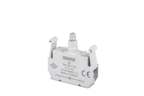 Emas BK LED'li 100-230V AC Kırmızı Sinyal Blok - 1