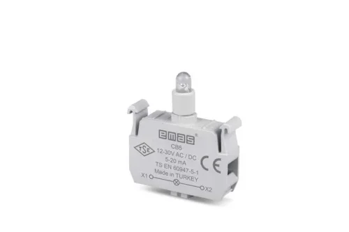 Emas CB5 LED'li 12-30V AC/DC Beyaz Sinyal Blok - 1