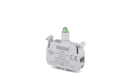 Emas CB9 LED'li 12-30V AC/DC Yeşil Sinyal Blok - 1