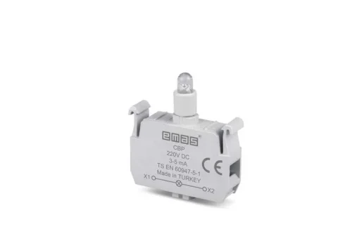 Emas CBP LED'li 220V DC Mavi Sinyal Blok - 1