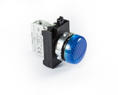 Emas CM070XM Metal LED'li 12-30V AC/DC Mavi 22 mm Sinyal - 2
