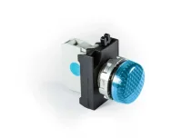 Emas CM070XM Metal LED'li 12-30V AC/DC Mavi 22 mm Sinyal 