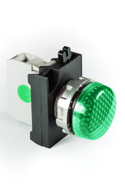 Emas CM0Z0XY Metal LED'li 48V AC/DC Yeşil 22 mm Sinyal - 1