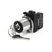 Emas CM100AA20 Metal 1NO (0-I) 60° Anahtarlı Kalıcı 0 Pozisyonunda Anahtarı Çıkan 22 mm Buton - 1