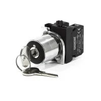 Emas CM102AA30 Metal 1NO+1NC (II-0-I) 60° Anahtarlı Kalıcı 0 Pozisyonunda Anahtarı Çıkan 22 mm Buton - 1