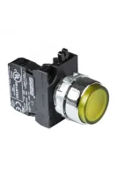 Emas CM102HS Metal 1NO+1NC Yaylı Çıkık Sarı 22 mm Buton - 1