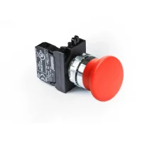 Emas CM102MK Metal 1NO+1NC Yaylı 40 mm Mantar Kırmızı 22 mm Buton - 1